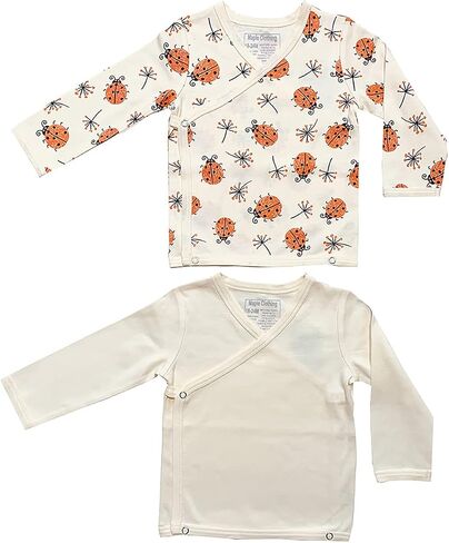Maple Clothing Organic Cotton Baby Kimono Long Sleeve Bodysuit GOTS Certified in Saudi Arabia