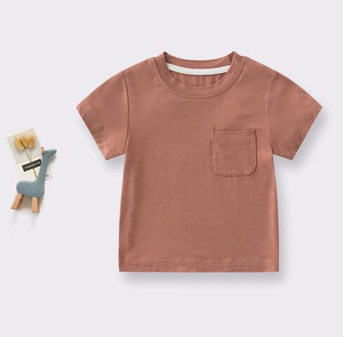 SUZEL بيبي بنين بنات تي شيرت الصلبة قصيرة الأكمام بلايز الأبيض الخيزران فسكوزي تي شيرت الملابس in Kuwait