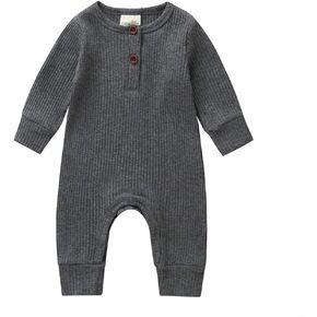 niceclould Newborn Baby Boy Girl Knitted Romper Jumpsuit Solid Long Sleeve Legging Bodysuit Playsuit Clothes Winter 0-18M in Kuwait