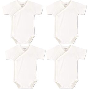 Baby Boys Girls Short Sleeves Kimono Clothes Cotton Baby Side-Snap Bodysuit Pack of Baby Layette Set
