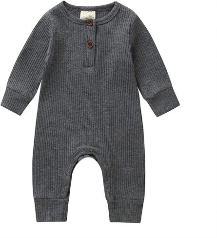 niceclould Newborn Baby Boy Girl Knitted Romper Jumpsuit Solid Long Sleeve Legging Bodysuit Playsuit Clothes Winter 0-18M in Kuwait