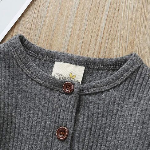 niceclould Newborn Baby Boy Girl Knitted Romper Jumpsuit Solid Long Sleeve Legging Bodysuit Playsuit Clothes Winter 0-18M in Kuwait