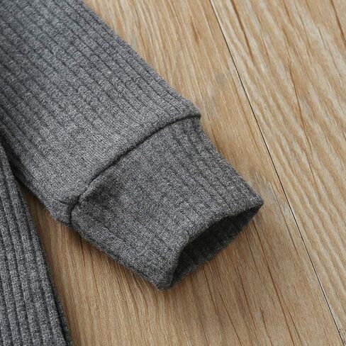 niceclould Newborn Baby Boy Girl Knitted Romper Jumpsuit Solid Long Sleeve Legging Bodysuit Playsuit Clothes Winter 0-18M in Kuwait