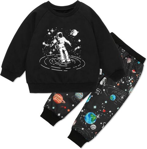 SYNPOS Baby Boy Clothes Toddler Infant Newborn Outfits Shirts Pullover Pants Set for 6 to 24 Months 1t 2t 3t 4t 5t Boys in Saudi Arabia