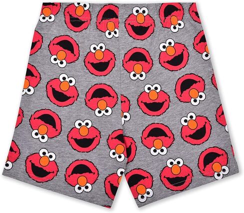 طقم تي شيرت وسروال قصير من Sesame Street Elmo وCookie Monster وOscar Boys للرضع والأطفال الصغار - أبيض/برتقالي/رمادي in Kuwait