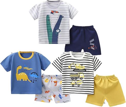 Toddler Baby Boy Clothes for 2t 3t Boys Cute Summer Short Sleeve T-Shirt Tops Shorts Clothes Sets Baby Boy Outfits in Saudi Arabia