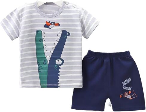 Toddler Baby Boy Clothes for 2t 3t Boys Cute Summer Short Sleeve T-Shirt Tops Shorts Clothes Sets Baby Boy Outfits in Saudi Arabia