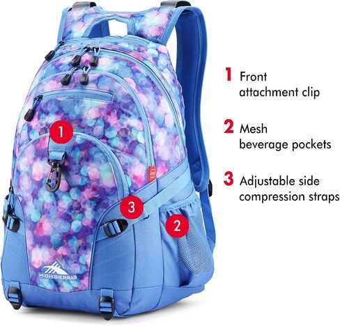 High Sierra Loop Backpack, Travel, or Work Bookbag with tablet sleeve, One Size, Shine Blue/Lapis in Saudi Arabia