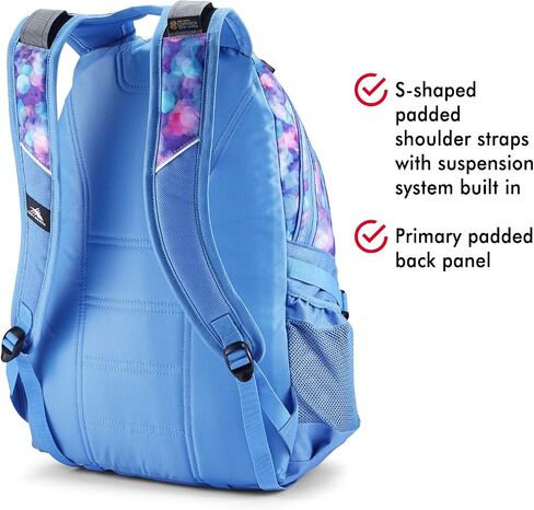 High Sierra Loop Backpack, Travel, or Work Bookbag with tablet sleeve, One Size, Shine Blue/Lapis in Saudi Arabia