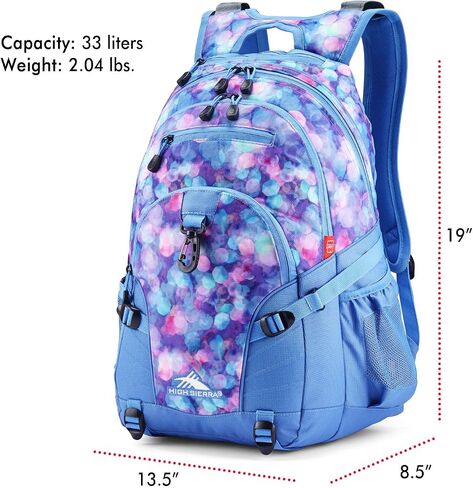 High Sierra Loop Backpack, Travel, or Work Bookbag with tablet sleeve, One Size, Shine Blue/Lapis in Saudi Arabia