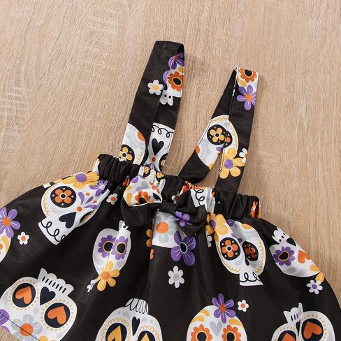 VINUOKER Baby Girls Halloween Skirt Set Infant Cotton Romper + Suspender Skirt Baby Clothes Fall Outfits Set in Saudi Arabia
