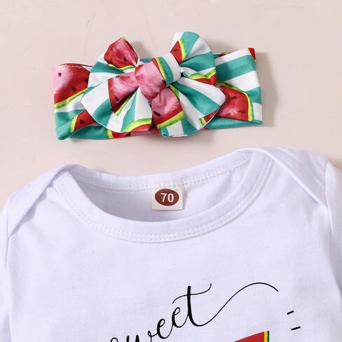 Haokaini الوليد الرضع طفل الفتيات ملابس الصيف قصيرة الأكمام رومبير الفاكهة طويلة متوهج السراويل البطيخ الليمون الملابس مجموعة in Kuwait