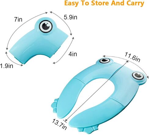 Safcare Folding Large Non-Slip Potty Training Seat for Boys and Girls, Travel Portable Reusable Toddlers Toilet Seat Covers Liners Fits Round & Oval Toilets with Carry Bag in Saudi Arabia