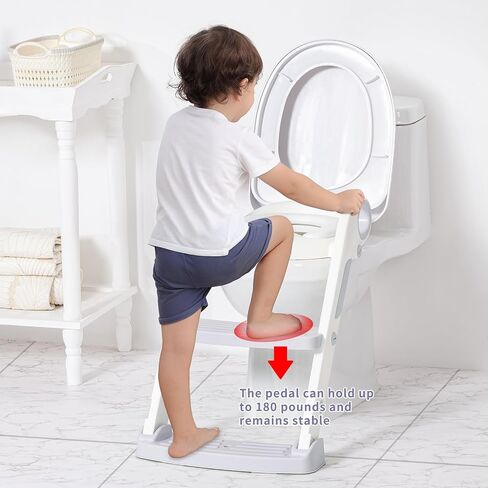 Potty Training Toilet for Boys and Girls - 2023 New Toddler Potty Toilet Seat with Anti-slip Design, Soft Cushion and Built-in Splash Guard, Toddler Step Stool, Purple Grey in Saudi Arabia