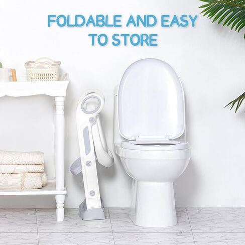 Potty Training Toilet for Boys and Girls - 2023 New Toddler Potty Toilet Seat with Anti-slip Design, Soft Cushion and Built-in Splash Guard, Toddler Step Stool, Purple Grey in Saudi Arabia