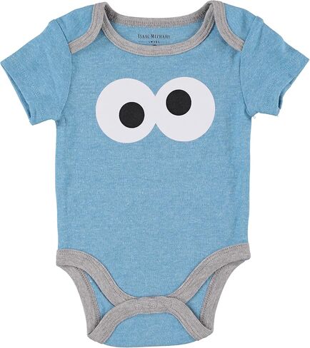 Happy Threads baby-boys Sesame Street Baby Boys' Elmo Cookie Monster Bodysuit Multi Pack Gift Set in Kuwait