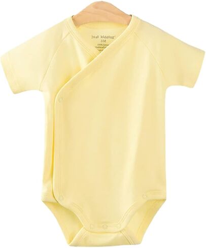 Baby Boys Girls Short Sleeves Kimono Clothes Cotton Baby Side-Snap Bodysuit Pack of Baby Layette Set in Saudi Arabia