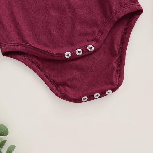 Newborn Infant Baby Girl Solid Ruffle Romper Bodysuit Jumpsuit Casual Clothes One Piece Outfit in Saudi Arabia