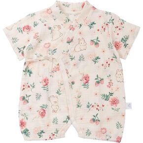 BINIDUCKLING Baby Kimono Cotton Muslin Romper Clothes Newborn - 24 Months in Saudi Arabia