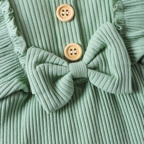 GRNSHTS Newborn Baby Girl Clothes Ruffle Solid Sweater Long Sleeve Romper+Hairband+Socks 3Pcs Fall Winter Outfits in Saudi Arabia