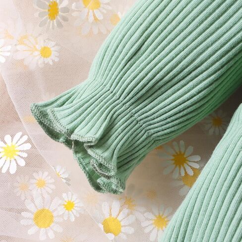 GRNSHTS Newborn Baby Girl Clothes Ruffle Solid Sweater Long Sleeve Romper+Hairband+Socks 3Pcs Fall Winter Outfits in Saudi Arabia