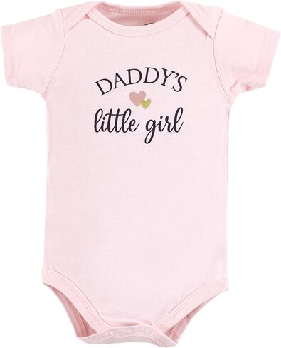 ملابس داخلية قطنية للأطفال من الجنسين من Hudson Baby، Girl Daddy Pink Navy، 3-6 أشهر in Saudi Arabia