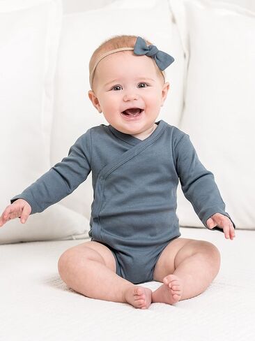 Colored Organics Baby Organic Cotton Long Sleeve Side Snap Bodysuit in Saudi Arabia