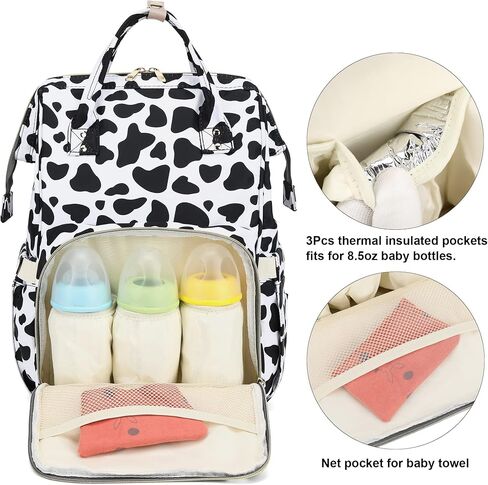Cactus Diaper Bag Backpack for Baby Boys Girls, Waterproof Large Nappy Bags for Mom & Dad in Kuwait