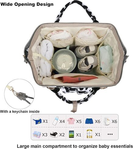 Cactus Diaper Bag Backpack for Baby Boys Girls, Waterproof Large Nappy Bags for Mom & Dad in Kuwait