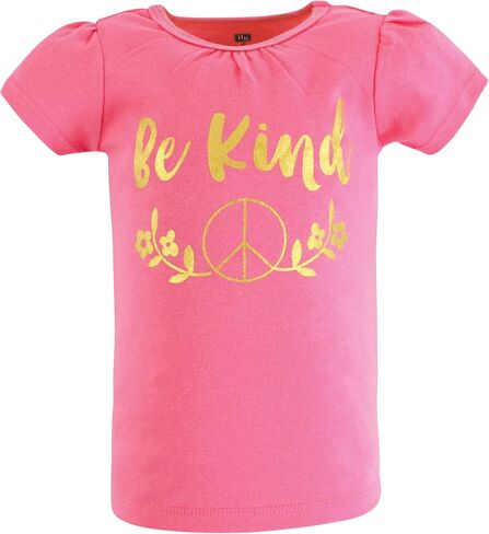 Hudson Baby Unisex Baby Short Sleeve T-Shirts, Be Kind, 4 Toddler in Kuwait