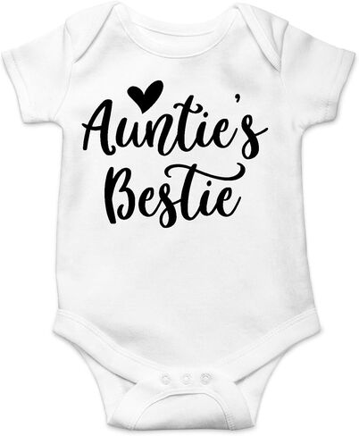 CBTwear Auntie's Bestie Funny Aunt Baby Bodysuit Infant Outfit in Saudi Arabia