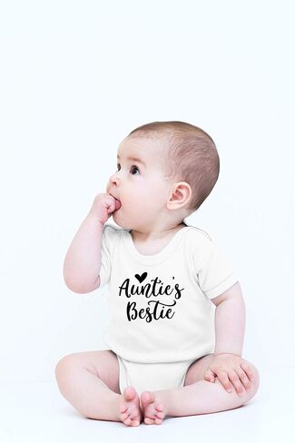 CBTwear Auntie's Bestie Funny Aunt Baby Bodysuit Infant Outfit in Saudi Arabia