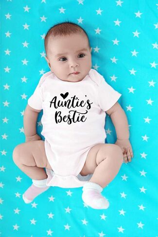 CBTwear Auntie's Bestie Funny Aunt Baby Bodysuit Infant Outfit in Saudi Arabia