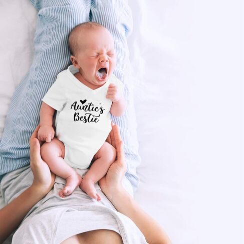 CBTwear Auntie's Bestie Funny Aunt Baby Bodysuit Infant Outfit in Saudi Arabia