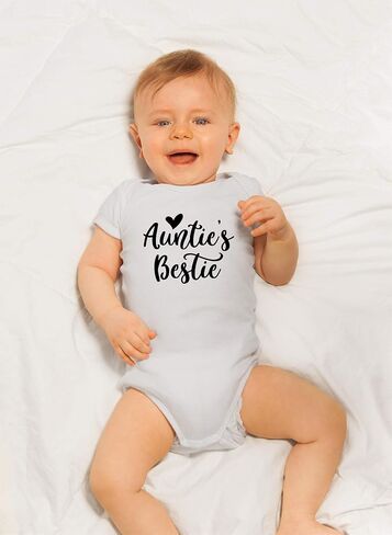 CBTwear Auntie's Bestie Funny Aunt Baby Bodysuit Infant Outfit in Saudi Arabia