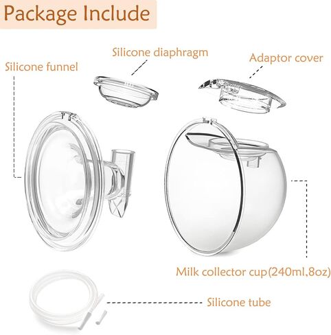 Spare Y-Shape Tubing with Adapters,Wearable Milk Collection Cups Parts Replacement Works with Spectra in Saudi Arabia