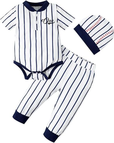 Baby Boy 1st Birthday Outfit - One Year Old Sports Baseball Bodysuit in Saudi Arabia