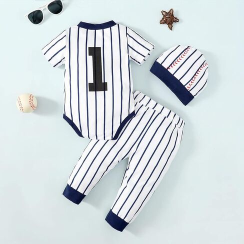 Baby Boy 1st Birthday Outfit - One Year Old Sports Baseball Bodysuit in Saudi Arabia