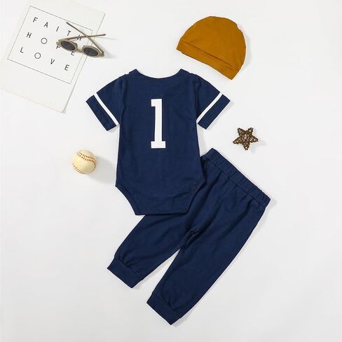 Baby Boy 1st Birthday Outfit - One Year Old Sports Baseball Bodysuit in Saudi Arabia