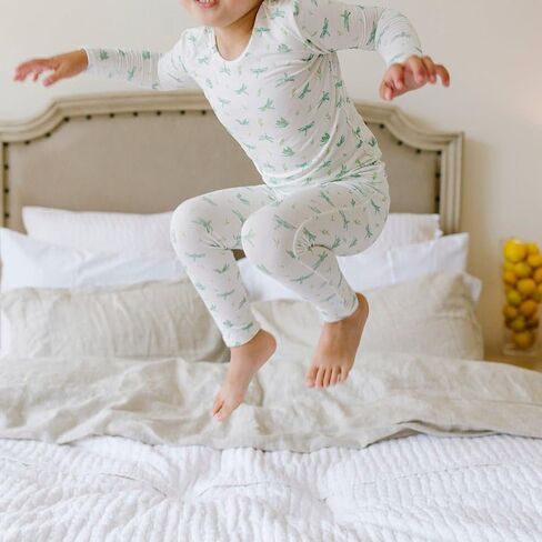 Bellabu Bear Two-Piece Pajama Set for Boys & Girls, Matching Family Pajamas, Rayon from Bamboo in Kuwait