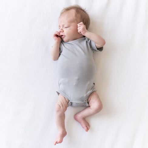 KYTE BABY Short Sleeve Baby Bodysuit, Buttery Soft Rayon Made From Bamboo, Wardrobe Essential For Newborn and Baby in Saudi Arabia