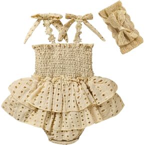 Viworld الوليد طفلة رومبير أكمام الرسن ارتداءها تكدرت بذلة مع عقال الرضع مجموعة ملابس الصيف in Kuwait