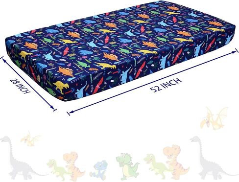 Cloele Dinosaur Fitted Crib Sheet for Baby Boys,Blue,1 Pack Baby Crib Sheet | 100% Polyester, For Standard Crib and Toddler Mattresses,Nursery Bed Sheet, in Saudi Arabia