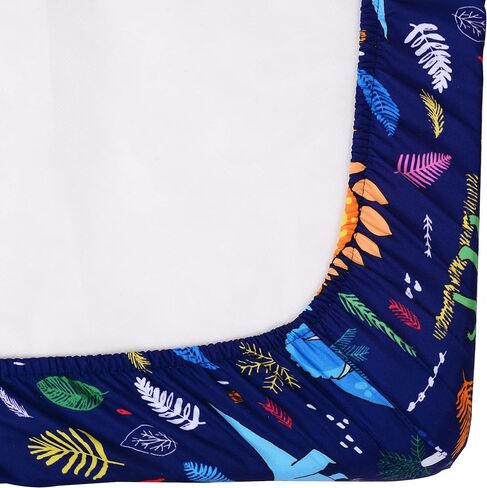 Cloele Dinosaur Fitted Crib Sheet for Baby Boys,Blue,1 Pack Baby Crib Sheet | 100% Polyester, For Standard Crib and Toddler Mattresses,Nursery Bed Sheet, in Saudi Arabia