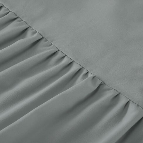 TILLYOU Pink Pleated Crib Bed Skirt for Baby Boys Girls, 100% Natural Soft Dust Ruffle, Standard Nursery Bedding Toddler Bedskirt Solid, 14" Drop in Kuwait