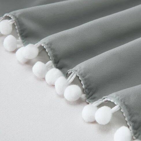 TILLYOU Pink Pleated Crib Bed Skirt for Baby Boys Girls, 100% Natural Soft Dust Ruffle, Standard Nursery Bedding Toddler Bedskirt Solid, 14" Drop in Kuwait