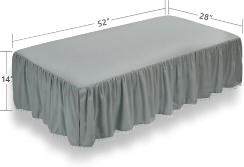 TILLYOU Pink Pleated Crib Bed Skirt for Baby Boys Girls, 100% Natural Soft Dust Ruffle, Standard Nursery Bedding Toddler Bedskirt Solid, 14" Drop in Kuwait