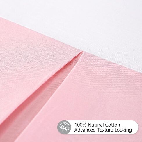 TILLYOU Pink Pleated Crib Bed Skirt for Baby Boys Girls, 100% Natural Soft Dust Ruffle, Standard Nursery Bedding Toddler Bedskirt Solid, 14" Drop in Kuwait