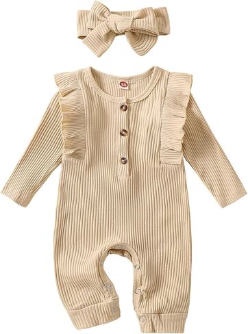 Newborn Infant Baby Girl Romper Bodysuit Girls Stripe Print One Piece Jumpsuit Pants Clothes Outfits in Saudi Arabia