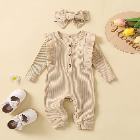 Newborn Infant Baby Girl Romper Bodysuit Girls Stripe Print One Piece Jumpsuit Pants Clothes Outfits in Saudi Arabia
